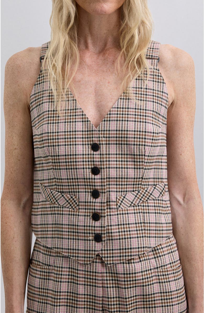 Scalpers Pinkcheck Vest, Main, color, Pinkcheck