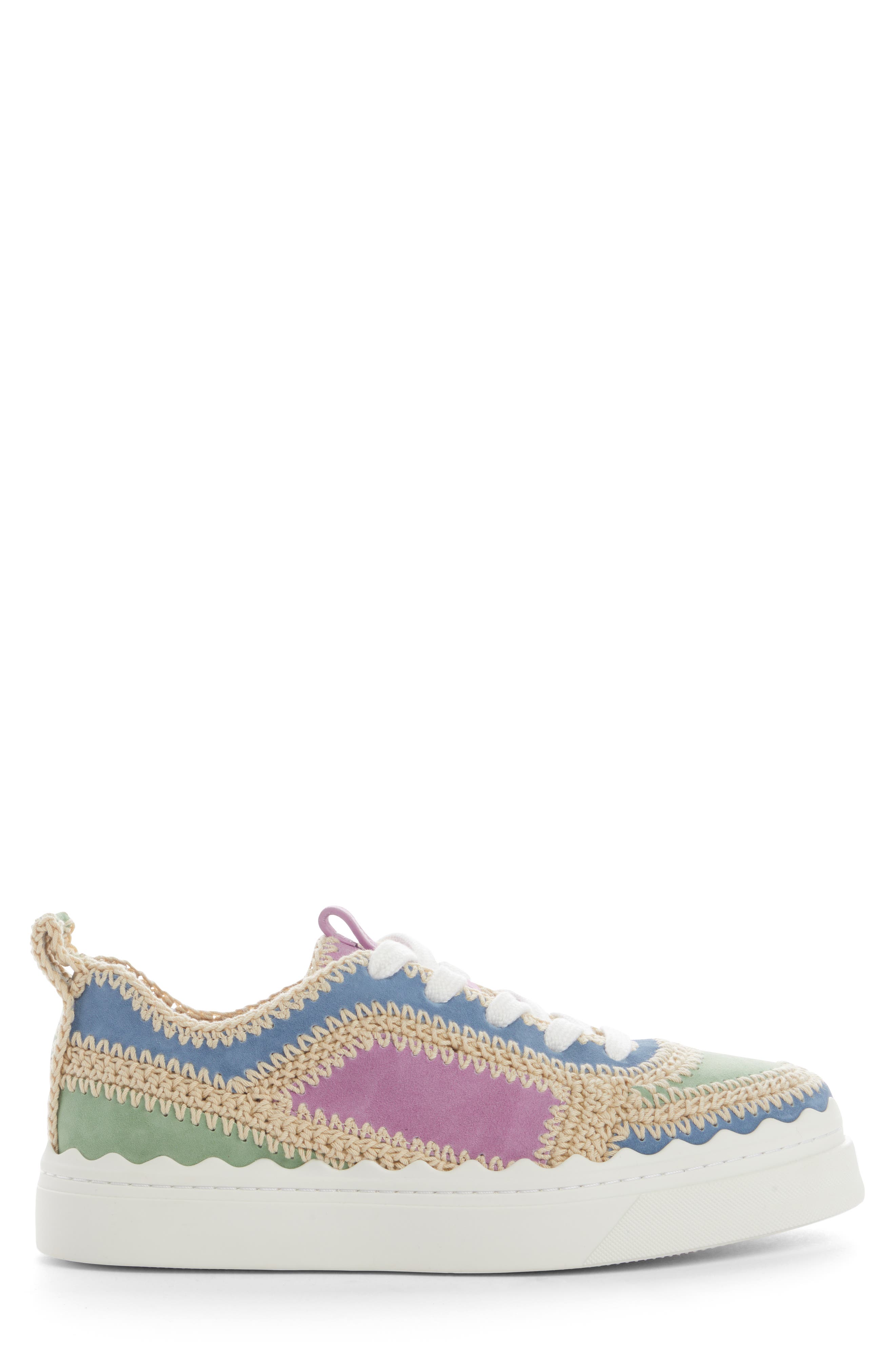 Chloé Lauren Embroidered Sneaker, Alternate, color, 
