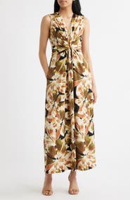 Anne Klein Twist Front Sleeveless Maxi Dress