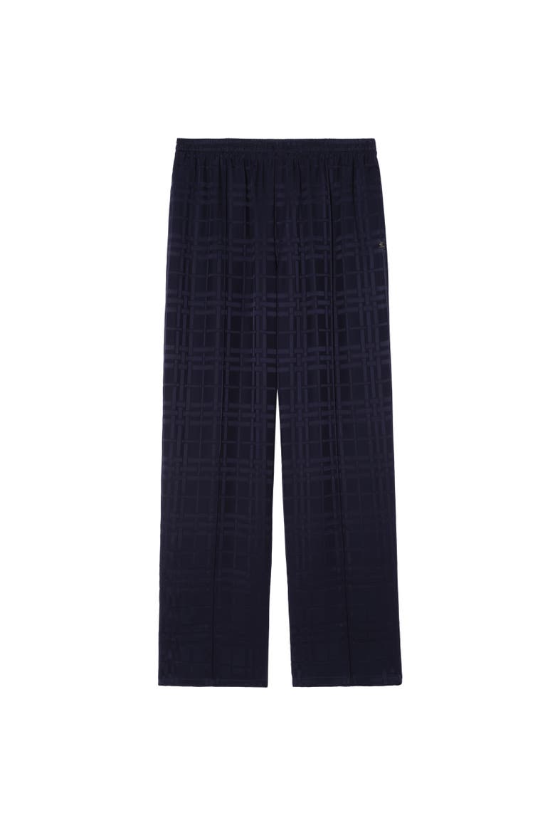 Check Silk Trousers, Alternate, color, Dark ink blue