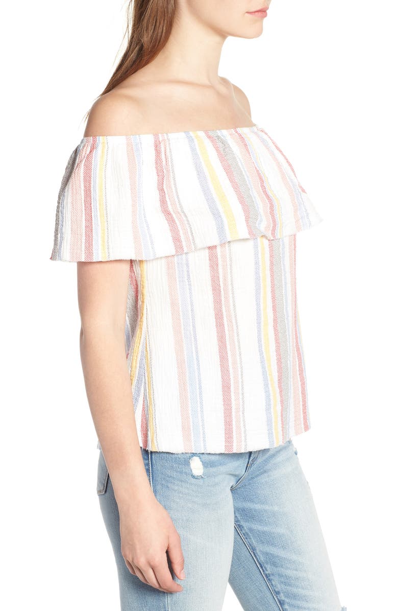Socialite Ruffle Off the Shoulder Top, Alternate, color,