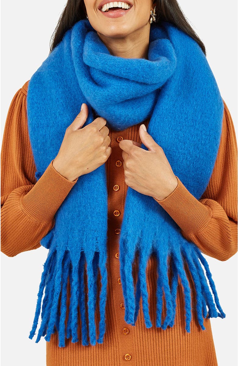Yumi Soft Touch Scarf, Alternate, color, Blue