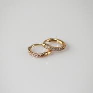 Meideya Mini Pave Huggie Hoops