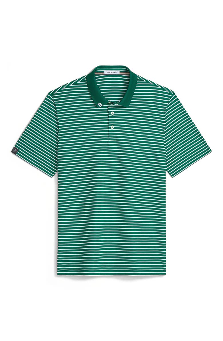 ASHWORTH GOLF 2Bar Stripe Polo, Alternate, color, Club Green/White