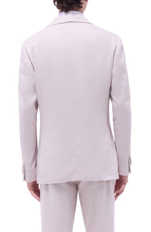 Bugatchi Stretch Linen & Cotton Blend Blazer In Stone