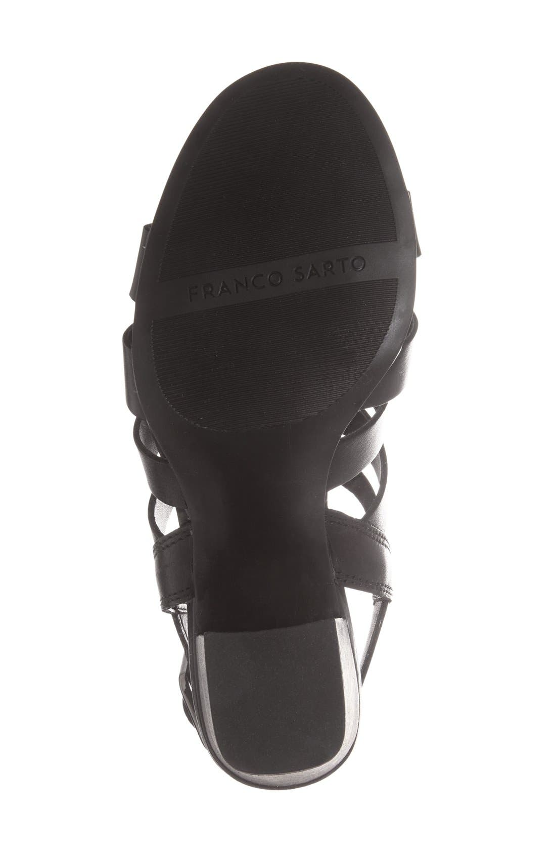 'Montage' Leather Sandal, Alternate, color, BLACK LEATHER