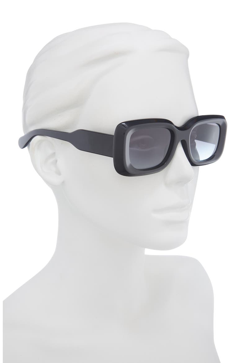 51mm Square Sunglasses, Alternate, color, BLACK BLACK GREY