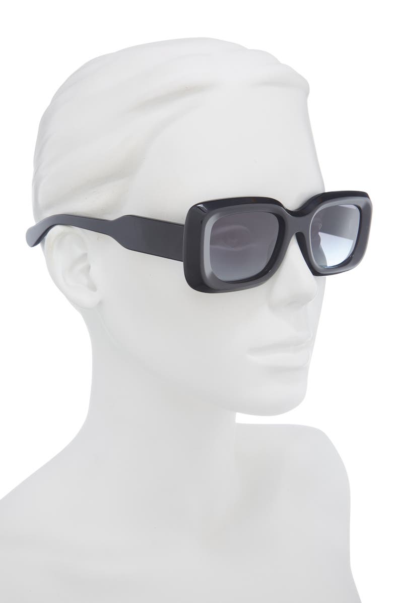 Chloé 51mm Square Sunglasses, Alternate, color, Black Black Grey