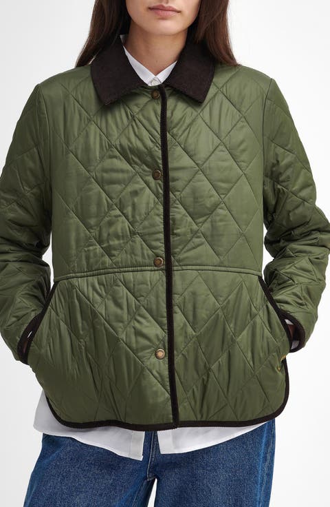 Barbour ロングジャケット　オリーブグリーン Barbour ロングコート 38 オリーブグリーン