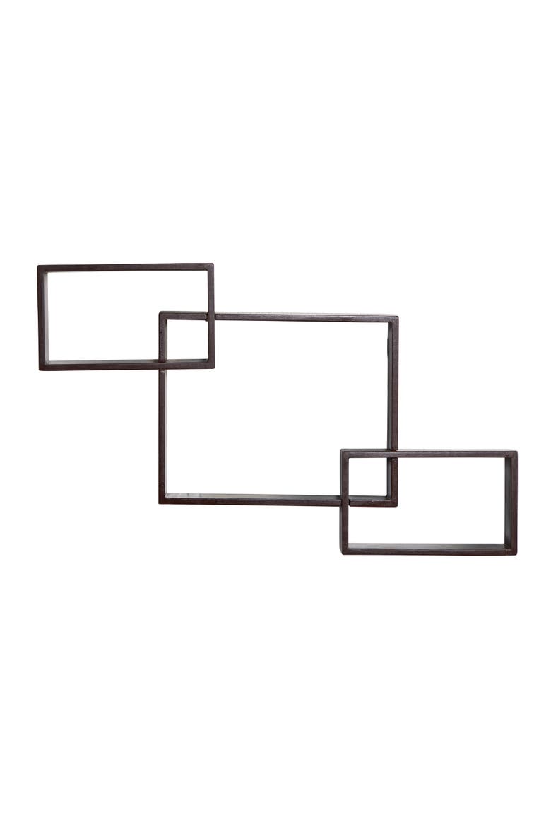 31-in Floating Boxes Wall Shelves, Main, color, Brown