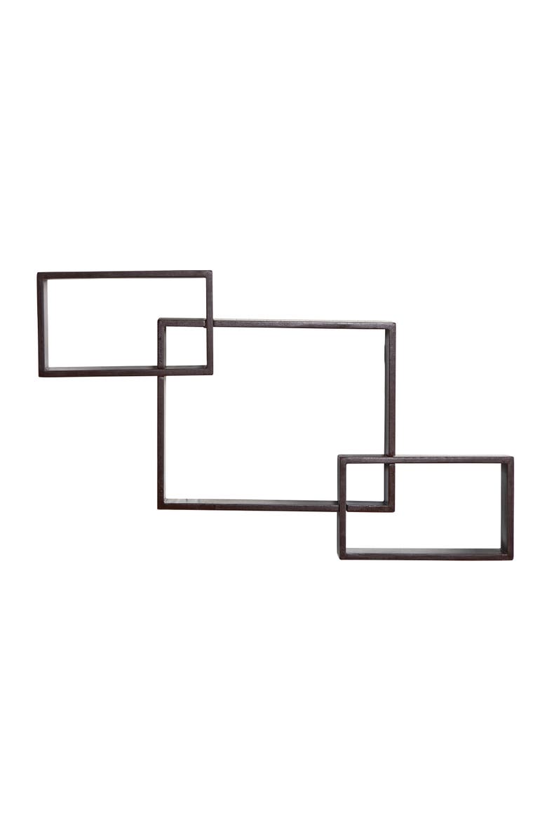 NEARLY NATURAL 31-in Floating Boxes Wall Shelves, Main, color, Brown