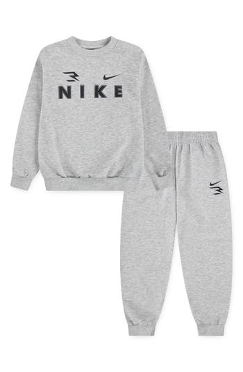 3 Brand Kids' Triple Logo Sweatshirt & Joggers Set In Gray