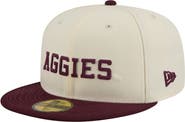 New Era Men's New Era  Cream/Maroon Texas A&M Aggies Two-Tone Script 59FIFTY Fitted Hat