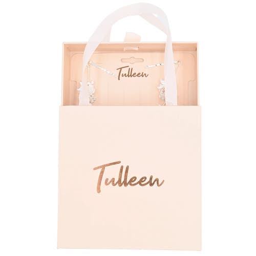 Tulleen Rhinestone Floral Garland Hair Vine In Silver