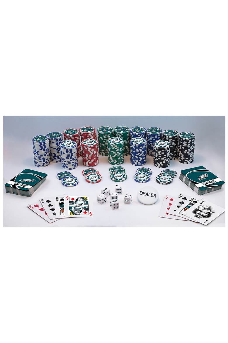Philadelphia Eagles 300 Piece Poker Set, Alternate, color, Multicolor