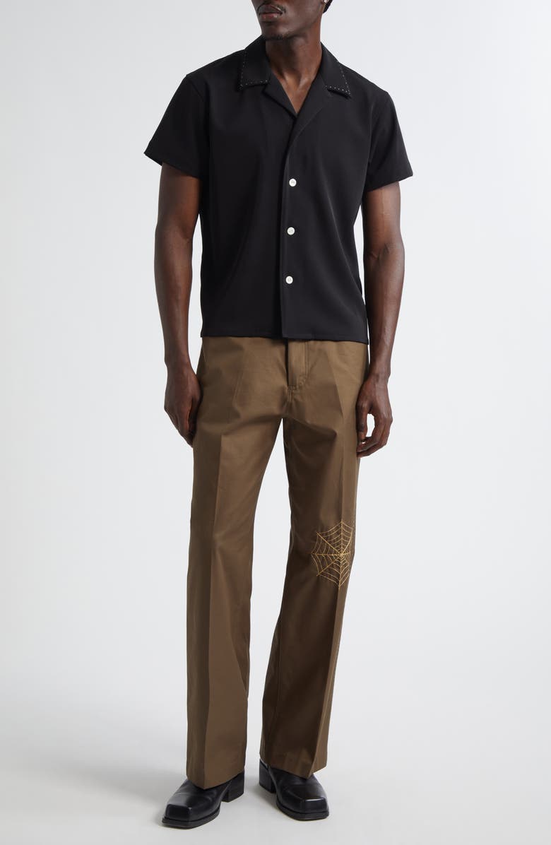 Second Layer Angel Embroidered Pants, Alternate, color, Brown