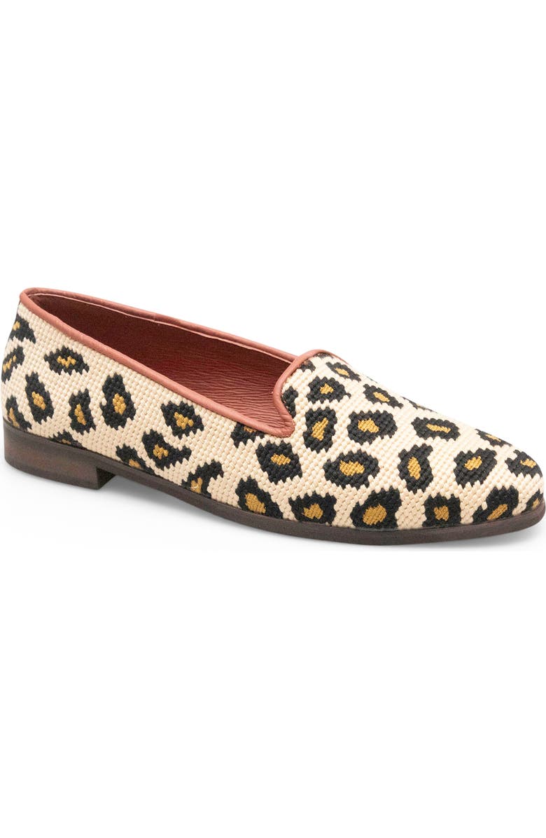 ByPaige BY PAIGE Needlepoint Leopard Flat, Main, color, Leopard