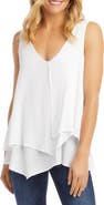 Karen Kane V-Neck Layered Asymmetrical Tank