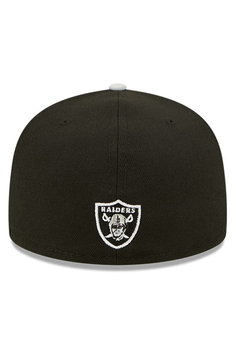 New Era Men's New Era Black/Gray Las Vegas Raiders 2022 NFL Draft On Stage 59FIFTY Fitted Hat, Alternate, color, 