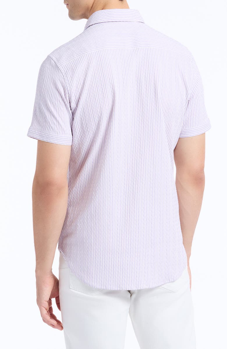 Robert Graham Fornillo Stripe Short Sleeve Seersucker Button-Up Shirt, Alternate, color, 