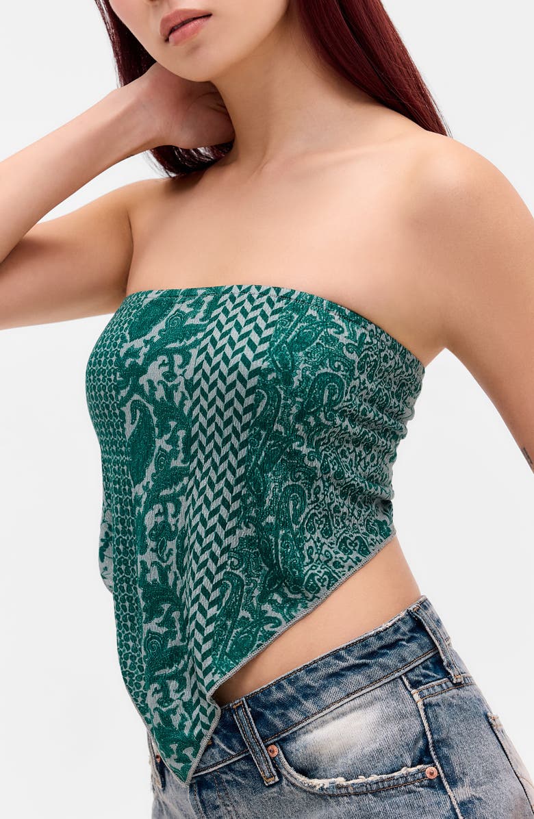 BDG Urban Outfitters Bandana Bandeau Crop Top, Alternate, color, Green