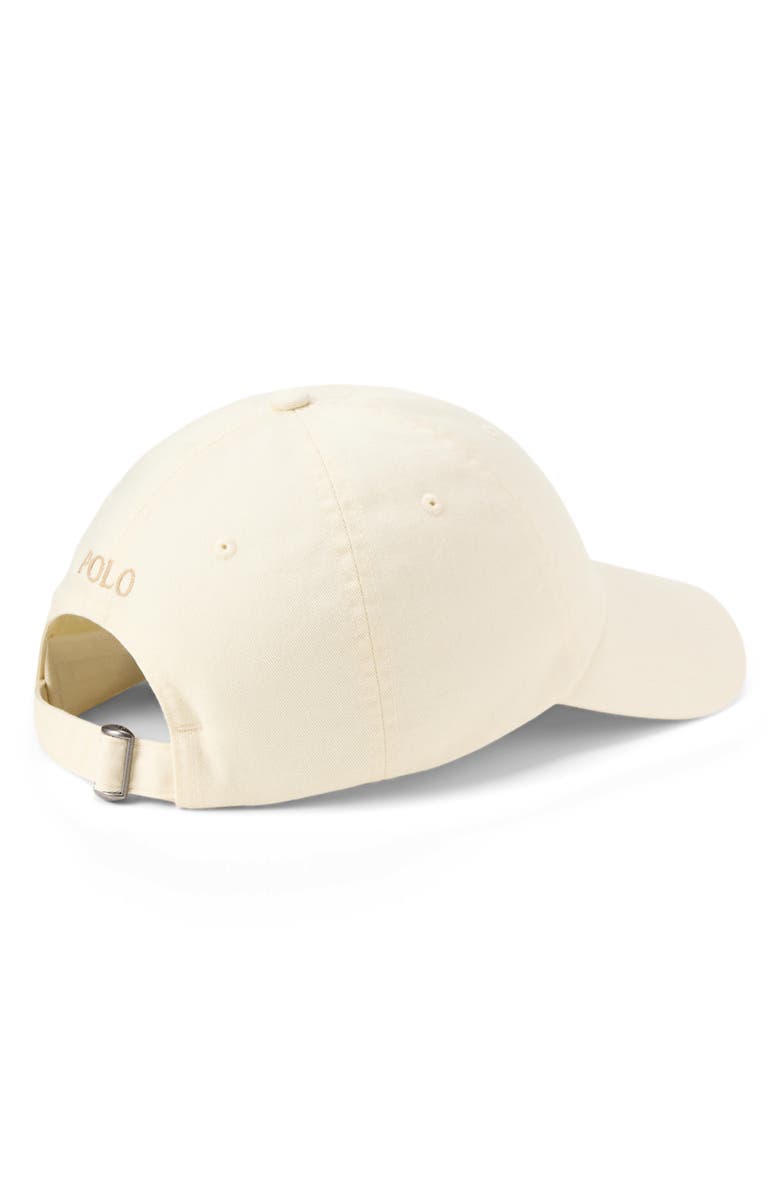 Polo Ralph Lauren The Iconic Cotton Chino Baseball Cap, Alternate, color, Parchment Cream Cr25