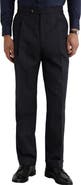 Reiss Valley Pinstripe Pleated Wool Formal Trousers