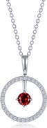 Lafonn Simulated Diamond Lab-Created Birthstone Reversible Pendant Necklace