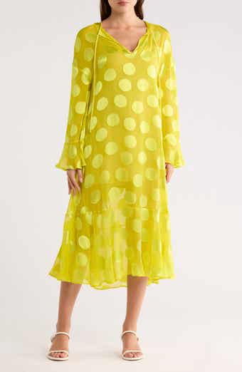 Polka Dot Silk Blend Dress