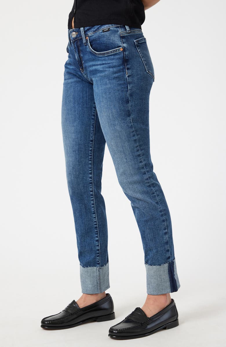 Mavi Jeans Emma Mid Rise Slim Boyfriend Jeans, Alternate, color, Mid Used Flex Blue