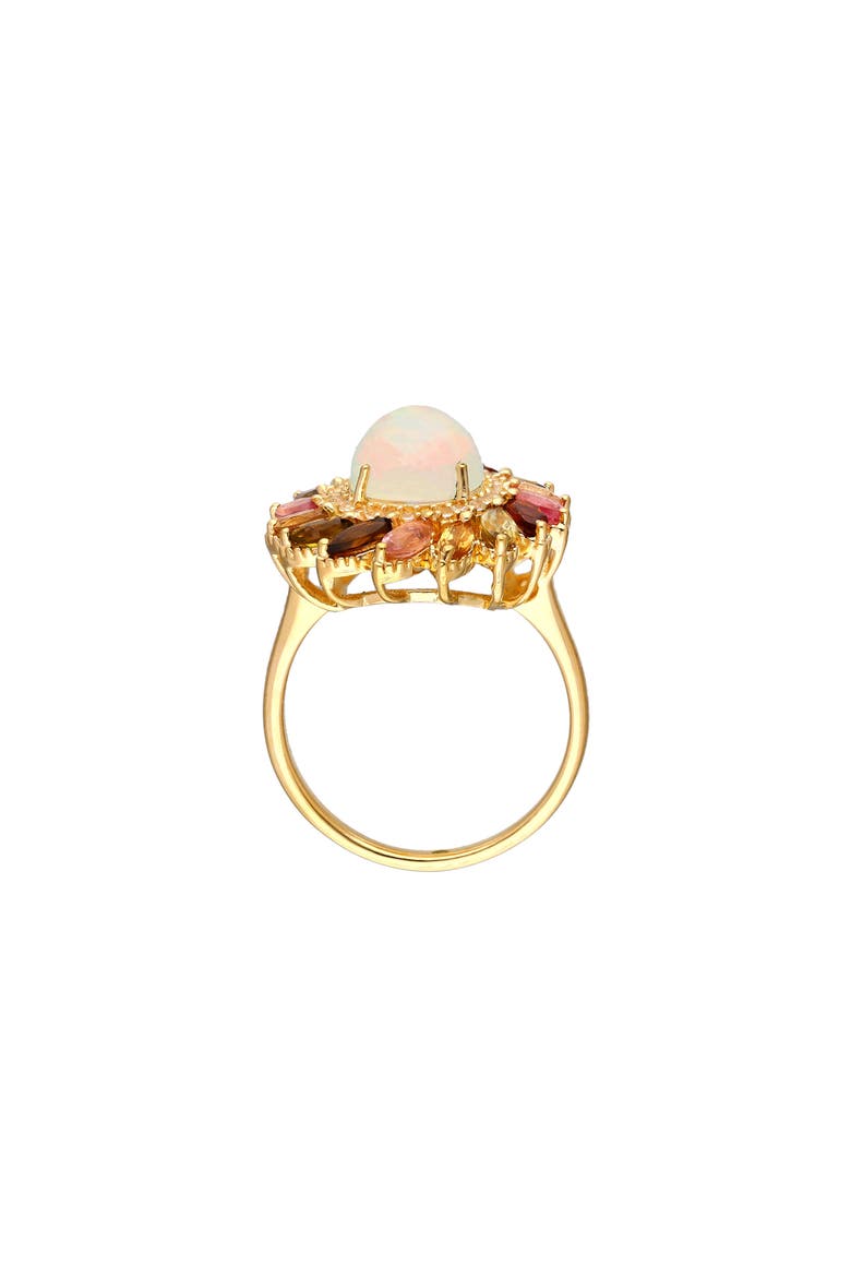 Ethiopian Opal Oval Halo Ring, Alternate, color, OPAL MULTI