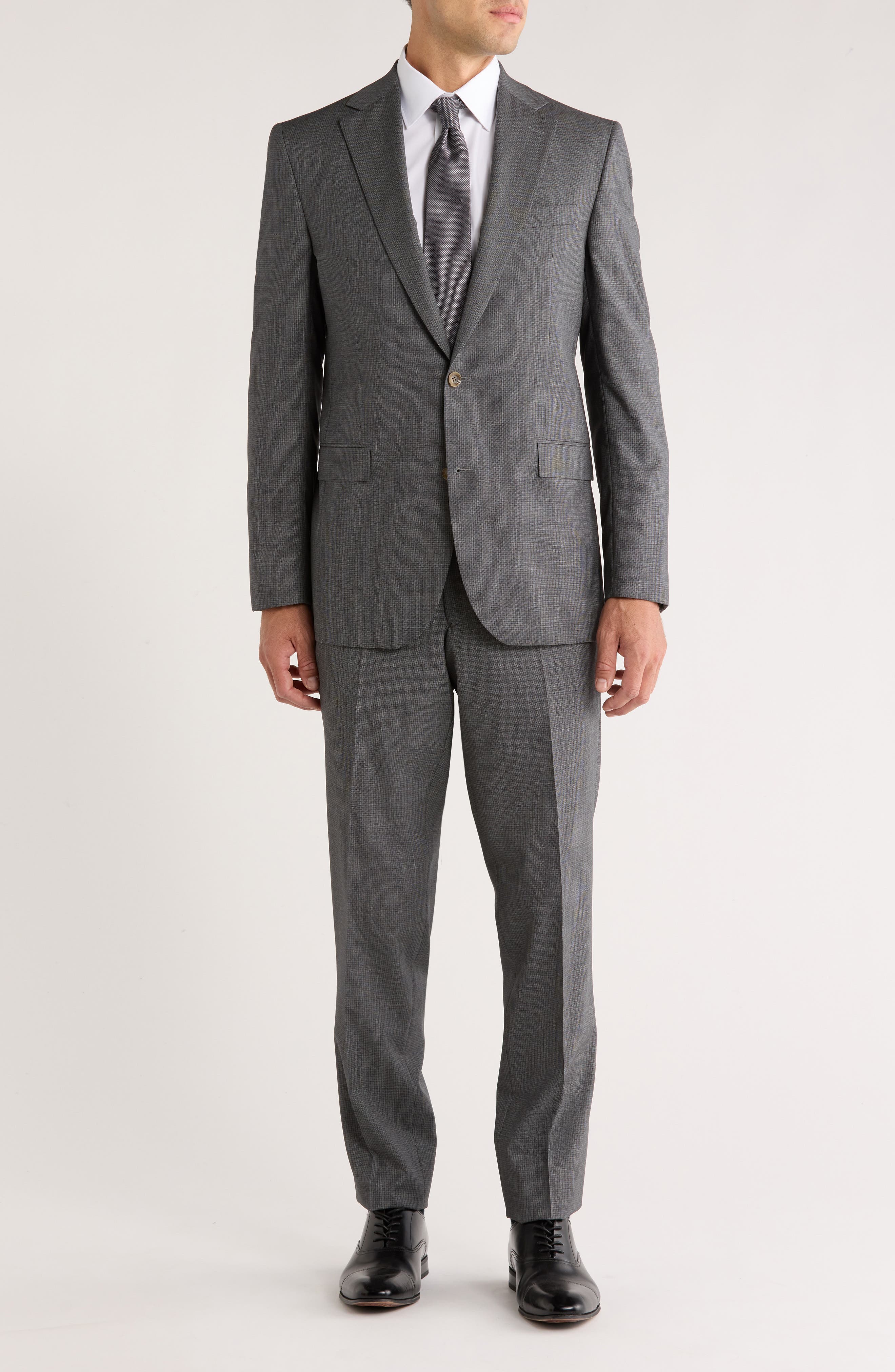 Jack Victor Esprit Grey Slub Wool Suit