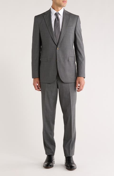 Esprit Grey Slub Wool Suit