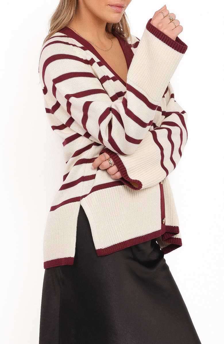 Petal & Pup Aydee Stripe Cardigan, Alternate, color, Cherry Stripe