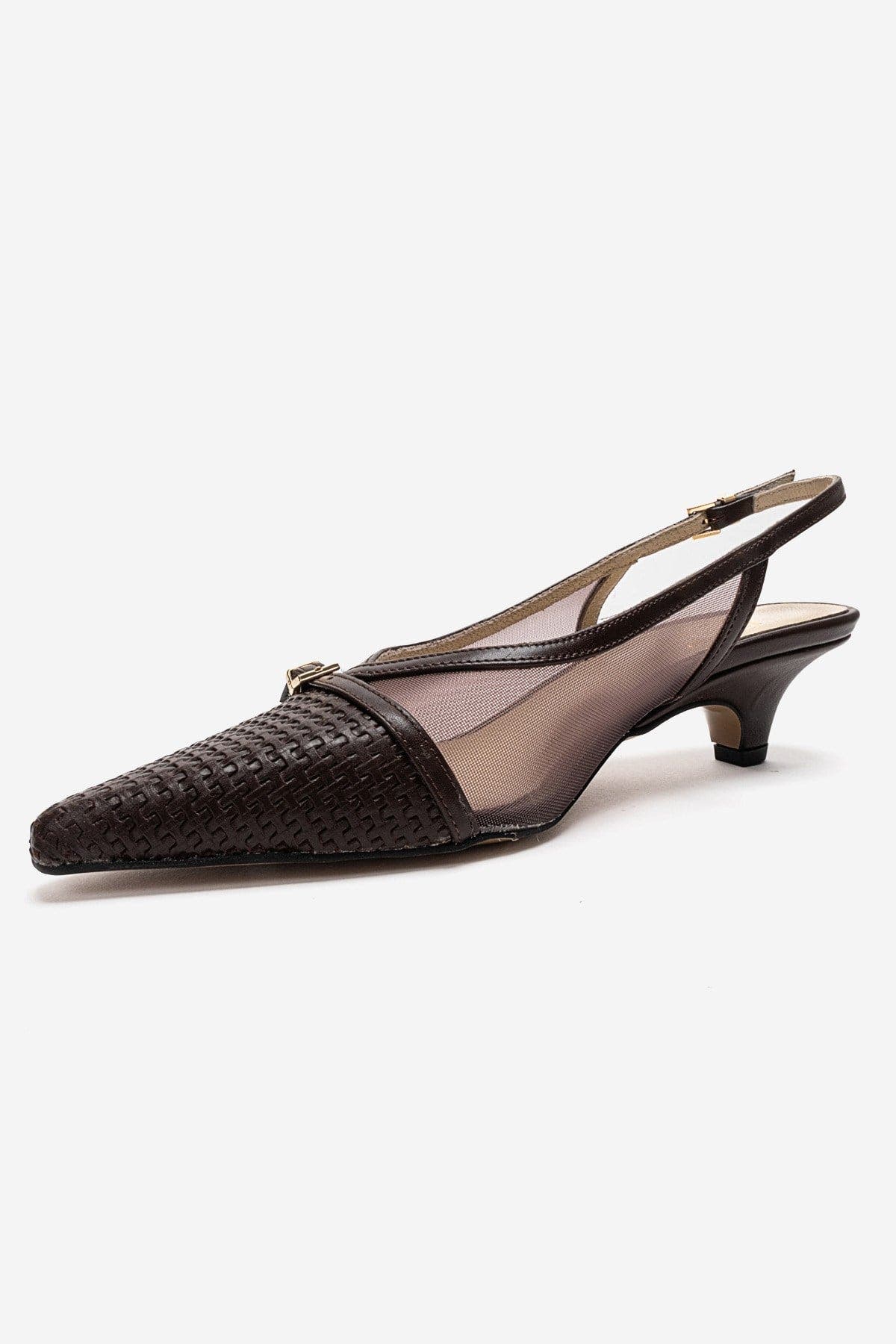 Laviera Mesh Slingback Pump, Alternate, color, Brown