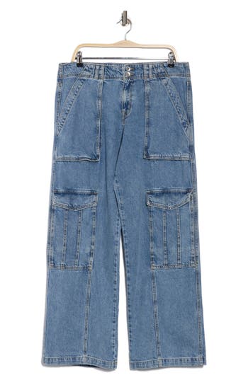 Sanctuary Level Up Cargo Jeans In Digital Blue