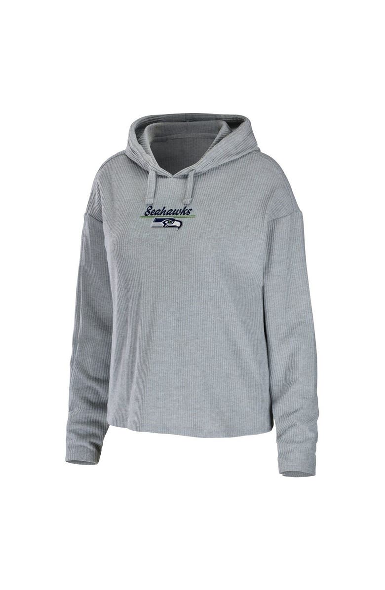 WEAR by Erin Andrews Women's WEAR by Erin Andrews Heathered Gray Seattle Seahawks Pullover Hoodie & Pants Lounge Set, Alternate, color, Heather Gray