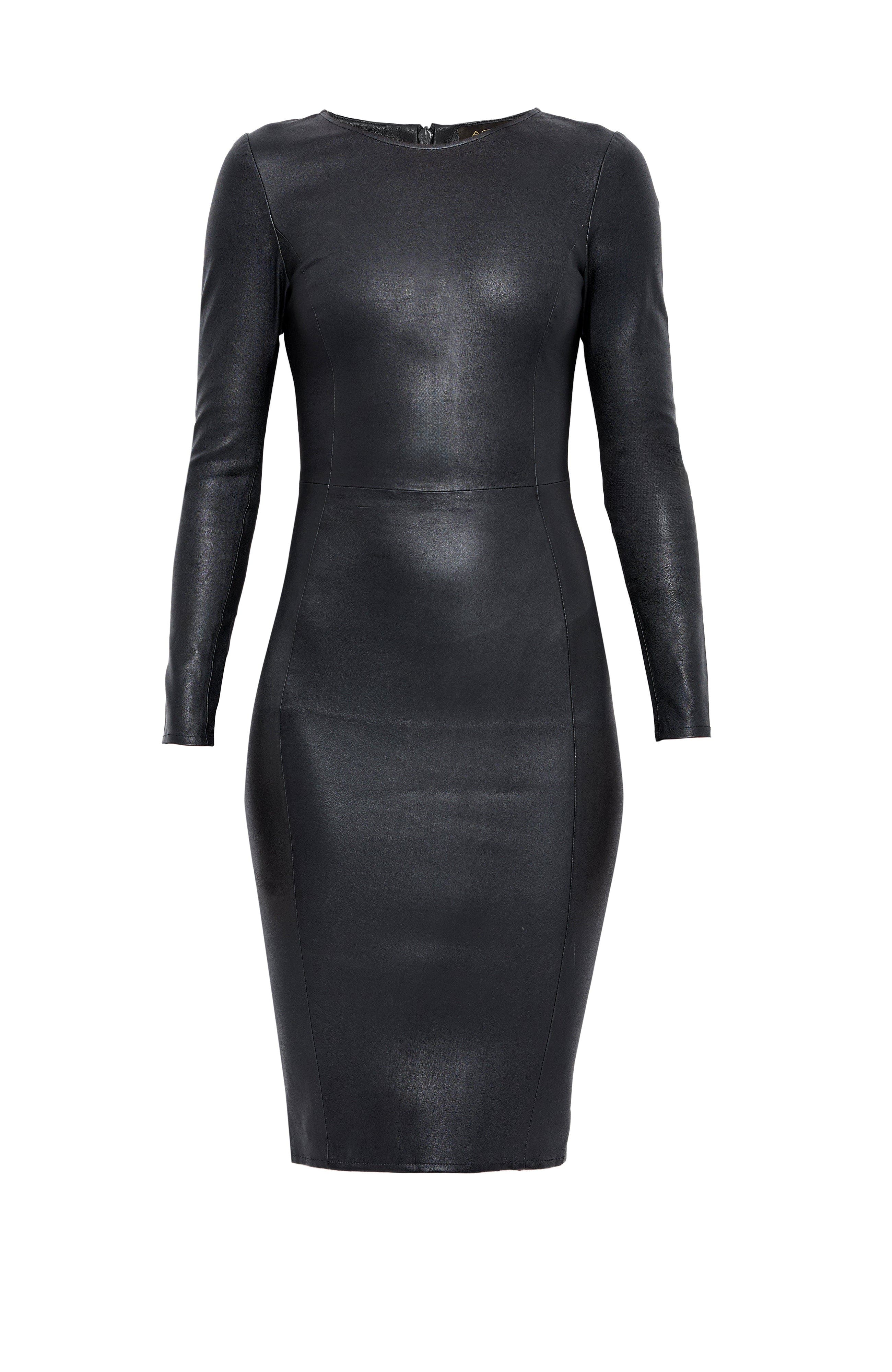 nordstrom leather dress Alice + Olivia Sydney Vegan Mini Dress, Size 10