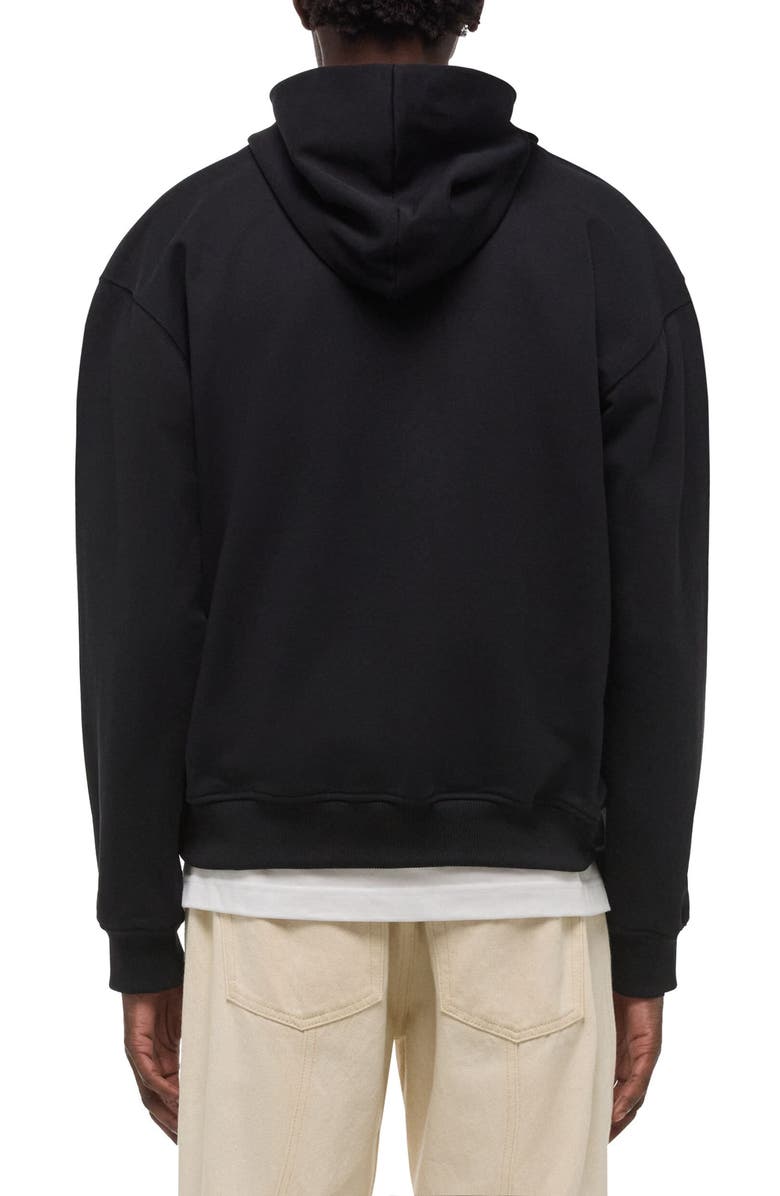Helmut Lang Stencil Logo Graphic Hoodie, Alternate, color, Black