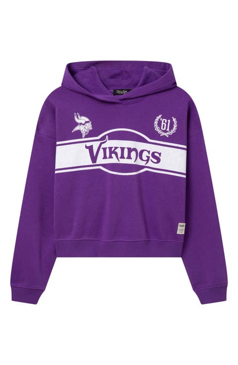 Vikings Oversized Graphic Crop Hoodie