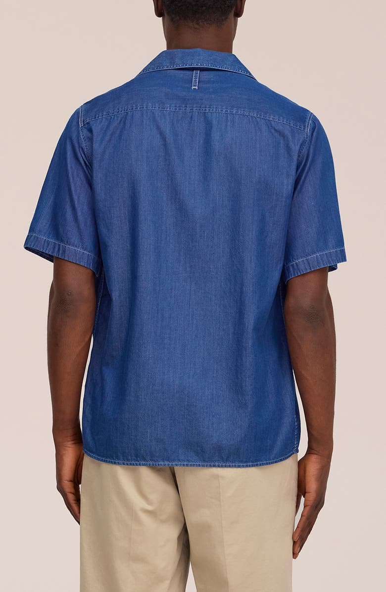 NN07 Julio 5765 Denim Camp Shirt, Alternate, color, Medium Indigo
