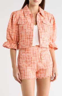 Cinq à Sept Lucie Julieta Puff Sleeve Bouclé Jacket