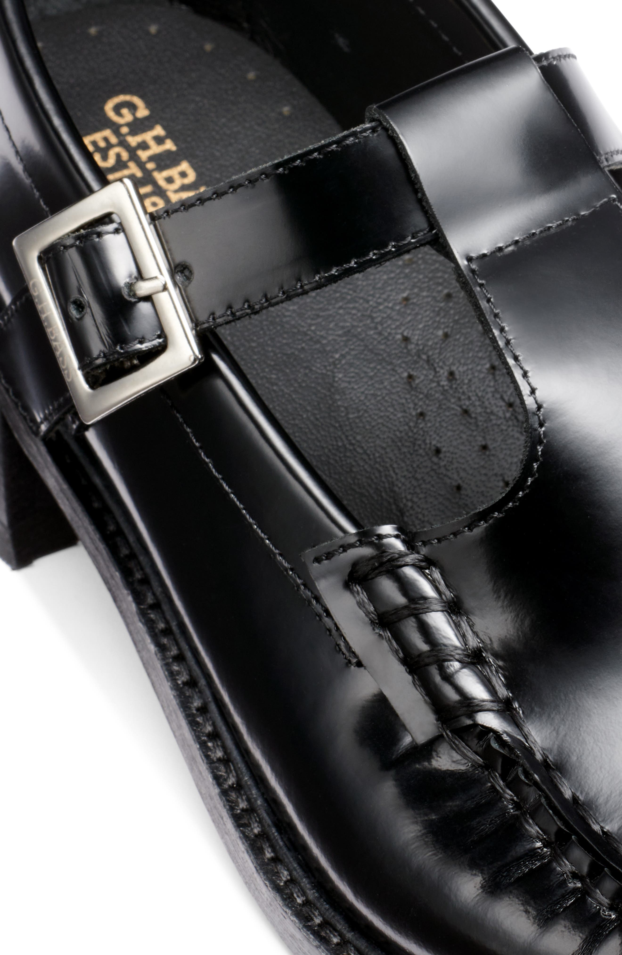 G.H.BASS Block Heel T-Strap Pump, Alternate, color, 