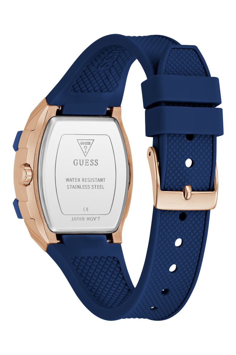 Multifunction Silicone Strap Watch, 35mm, Alternate, color, BLUE