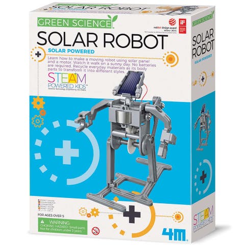 Green Science, Solar Robot DIY Walking Robot Building Kit, Kids 5+