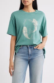 Marine Layer Fish Graphic Oversize Hemp Blend T-Shirt