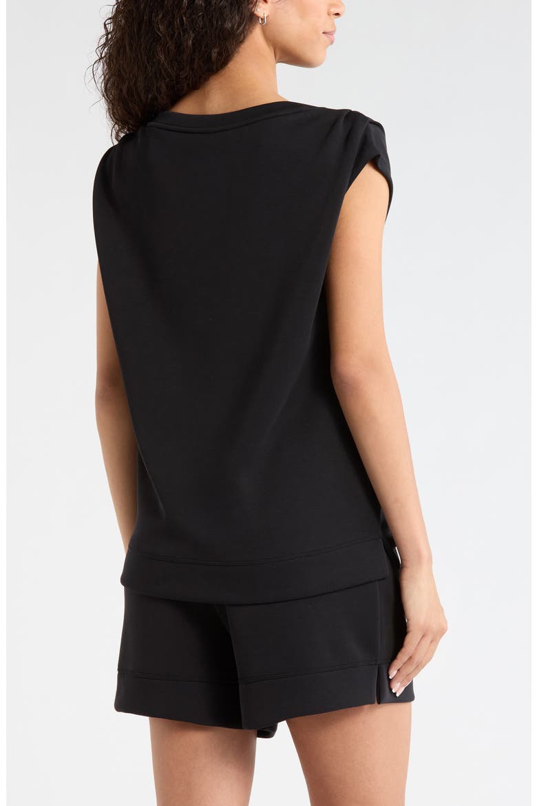 Soft Luxe Knit Gathered Shoulder Top, Alternate, color, BLACK