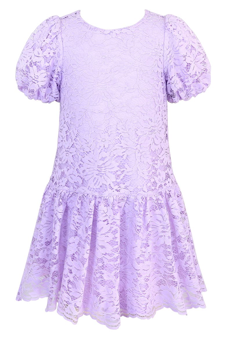 scallop hem lace dress Zunie Kids' Scallop Hem Lace Dress in Lilac at Nordstrom, Size 2T