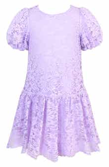 Kids' Scallop Hem Lace Dress