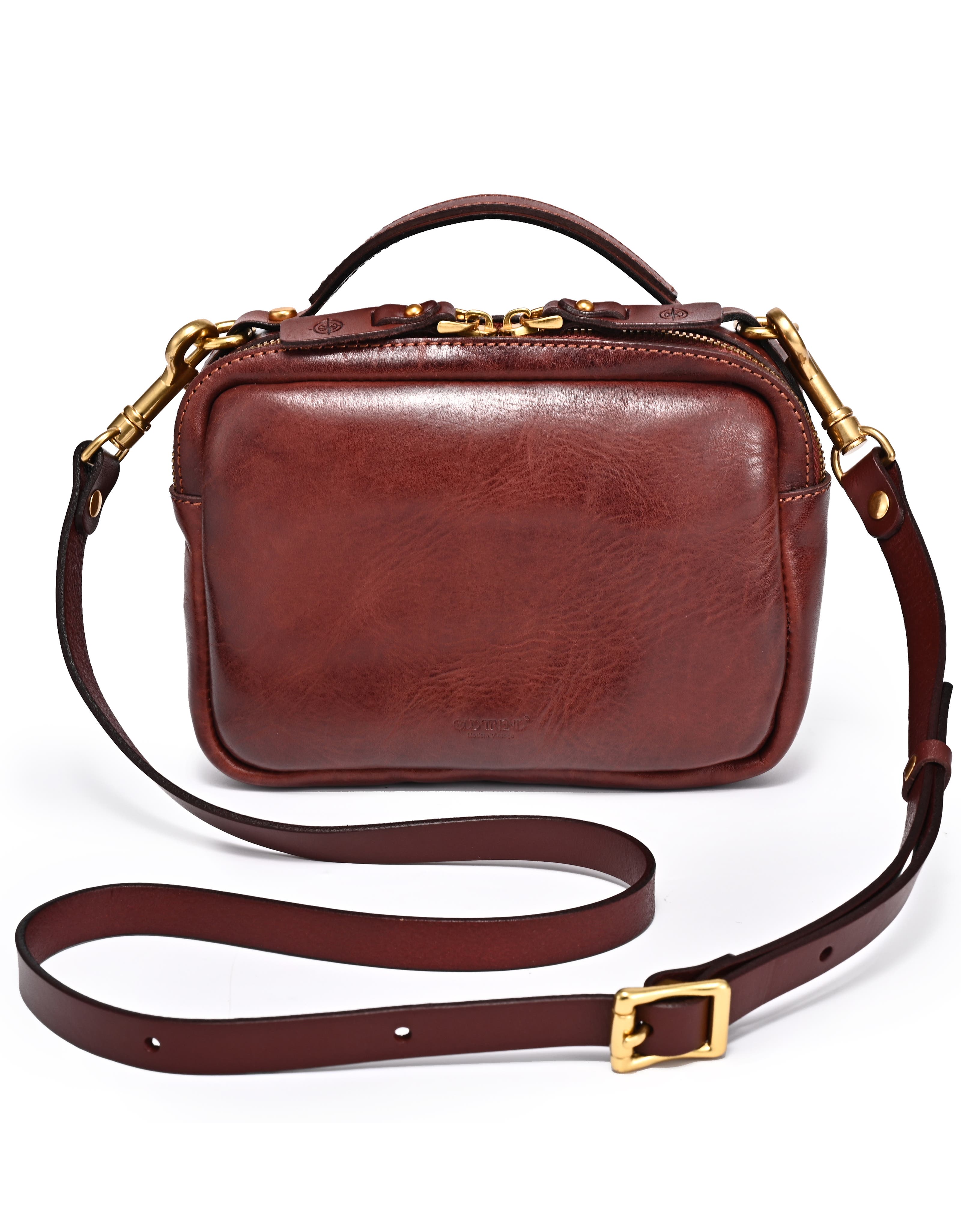 Ficus Genuine Leather Compact Crossbody, Alternate, color, Brown